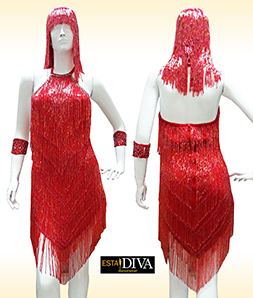 Latin Dance Dress - Perla Franja