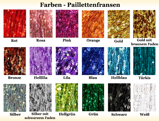  Farben – Paillettenfransen