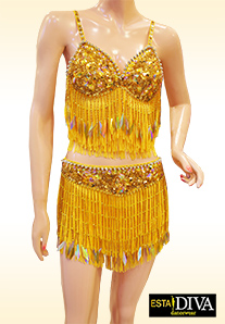 Diva Showkleid - Abito Danza Oro