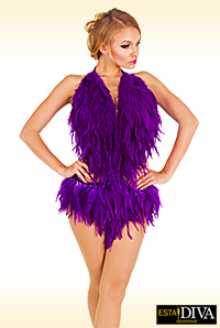 Latin Feather Dress - Plumas Samba