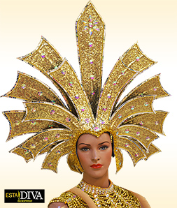 Glitter Headdress - Copricapo Lustrino Oro