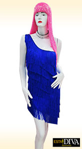 Latin Fringe Dress - Azzurra Frangia