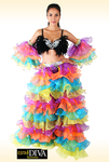 Latin Organza Costume - Colorido