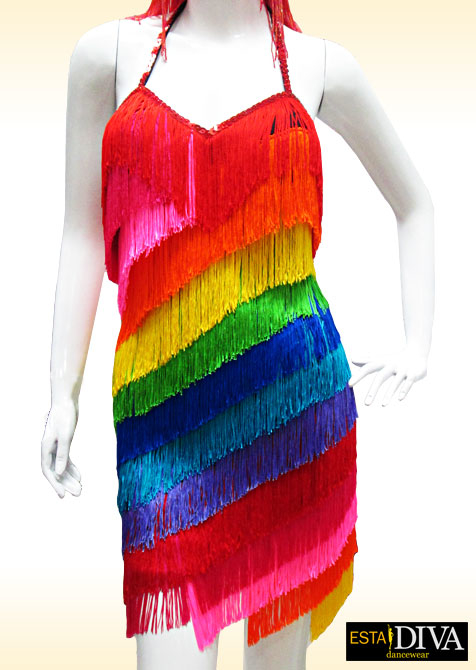 Fringe Dress - Rainbow