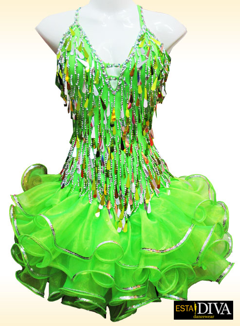 Showgirl Dress -  Ruffle Drop