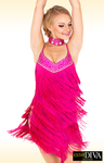 Latin Dance Dress - Fucsia Furia