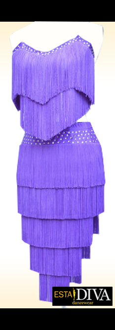 Latin Fringe Dress - Traje de Flecos