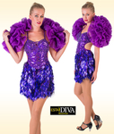 Organza Boa Shoulder Dress: Viola Boa