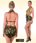 Latin Sequin Dress - Nero Oro