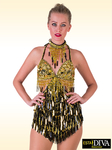 Latin Sequin Dress - Nero Oro