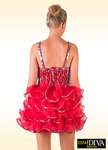 Sequin Organza Ruffle Dress - Babado