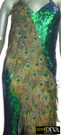 Peacock Feather Dress - Diva Pavone