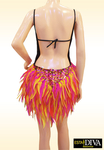 Samba Feather Dress - Fiery Generosa