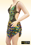 Latin Sequin Dress -  Peacock Latina