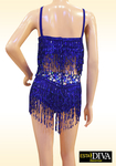 Sequin Fringe Two-Piece - Latin Dancer Crystal