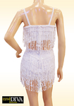 Sequin Fringe Two-Piece - Latin Dancer Blanco