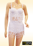 Sequin Fringe Two-Piece - Latin Dancer Blanco