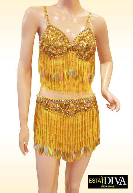 Diva Singer Dress - Abito Danza Oro