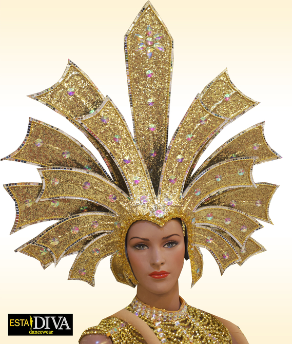 Glitter Headdress - Copricapo  Lustrino Oro