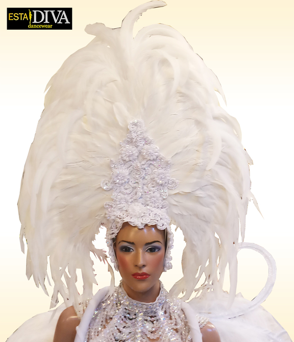 Feather Headdress - Snow White Pluma