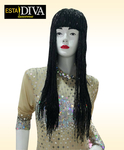 Beaded Fringe Wig - Parrucca Nera