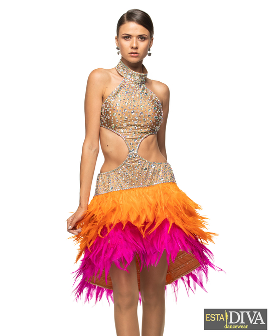 Latin Feather Dress - Latina Pluma