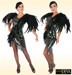 Feather Dress - Ave de la Noche