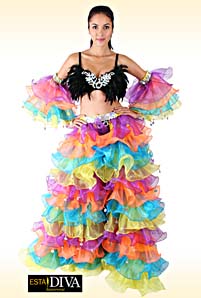 Latin Organza Costume - Colorido