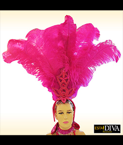 Ostrich Feather Headdress - Pluma