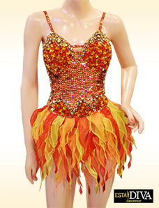 Samba Organza Dress - Fiery Focosa