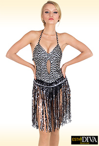 Latin Sequin Dress - Salsa Franja