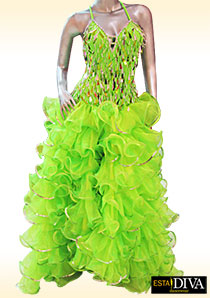 Cabaretk Kleid - Drop Sequin Organza