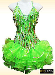 Showgirl Dress - Ruffle Drop