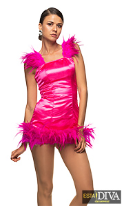 Feather Fashion Dress - Shiny Chica